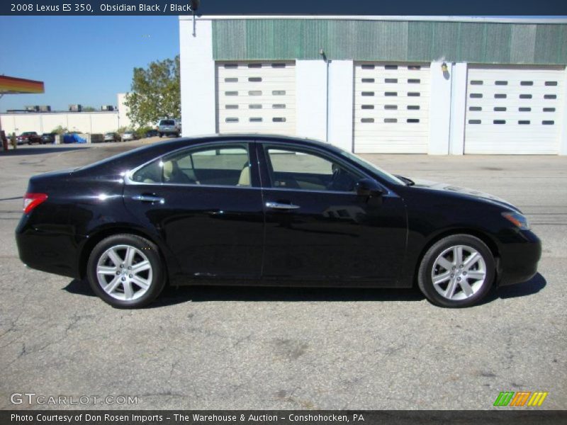 Obsidian Black / Black 2008 Lexus ES 350