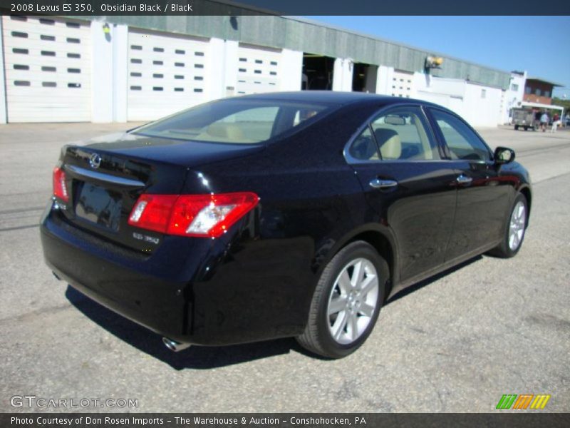 Obsidian Black / Black 2008 Lexus ES 350