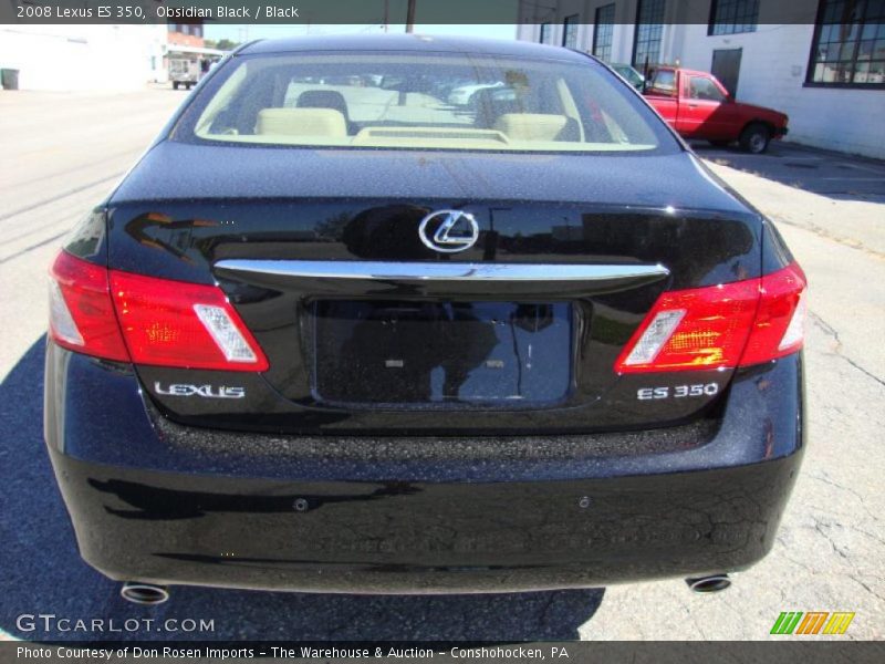 Obsidian Black / Black 2008 Lexus ES 350