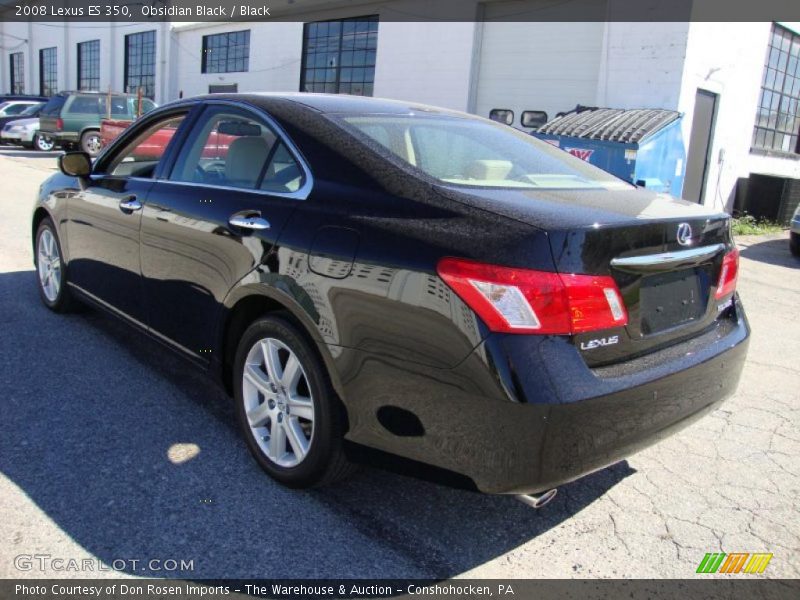 Obsidian Black / Black 2008 Lexus ES 350