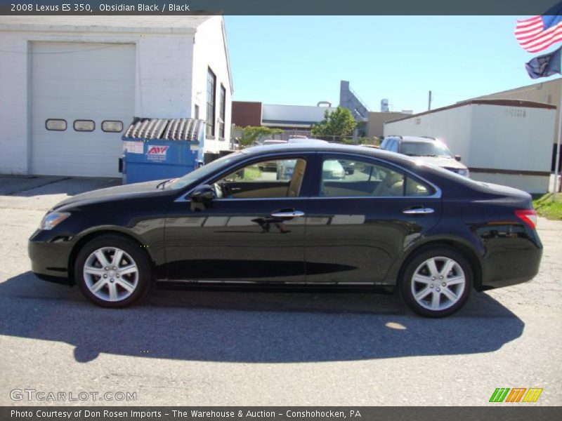 Obsidian Black / Black 2008 Lexus ES 350