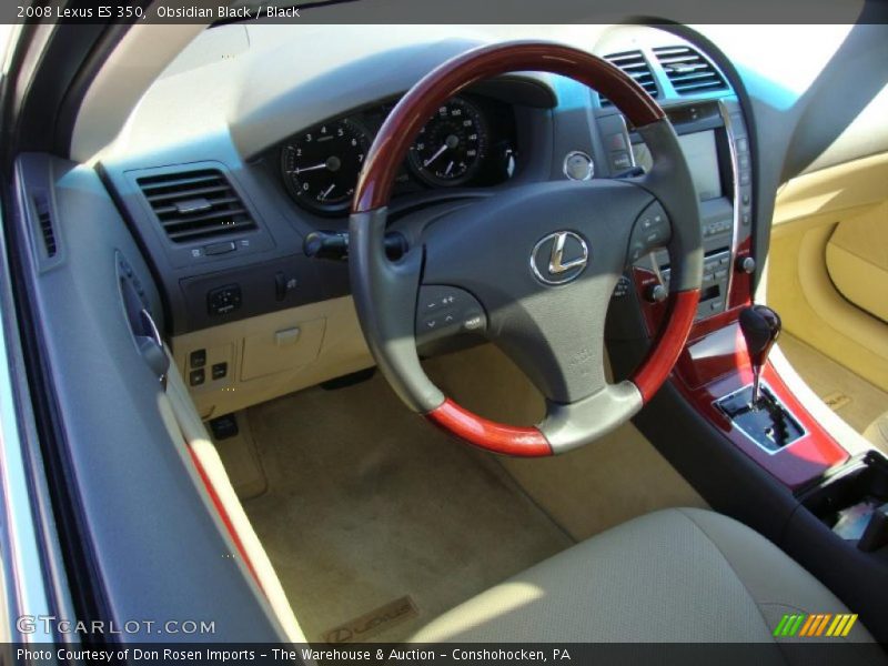 Obsidian Black / Black 2008 Lexus ES 350