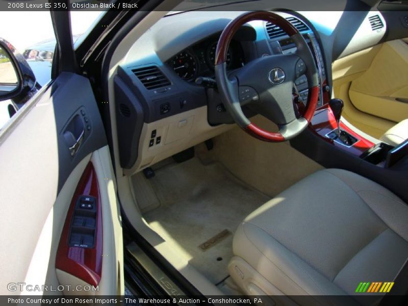 Obsidian Black / Black 2008 Lexus ES 350