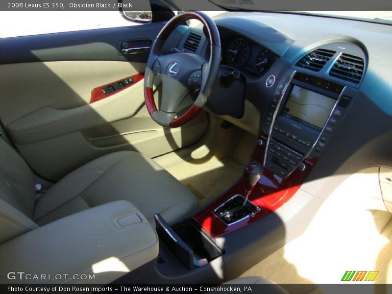 Obsidian Black / Black 2008 Lexus ES 350