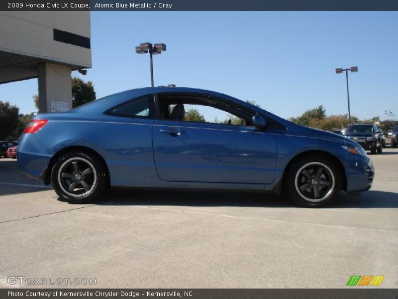 Atomic Blue Metallic / Gray 2009 Honda Civic LX Coupe