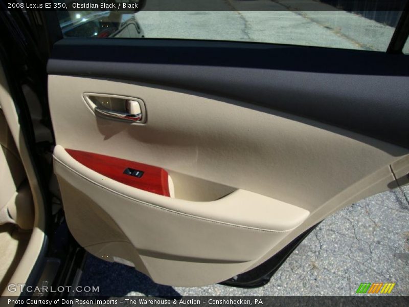 Obsidian Black / Black 2008 Lexus ES 350