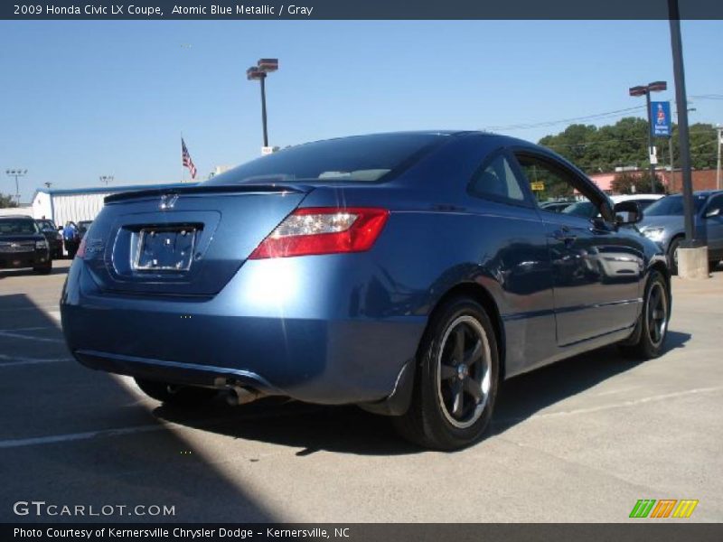 Atomic Blue Metallic / Gray 2009 Honda Civic LX Coupe