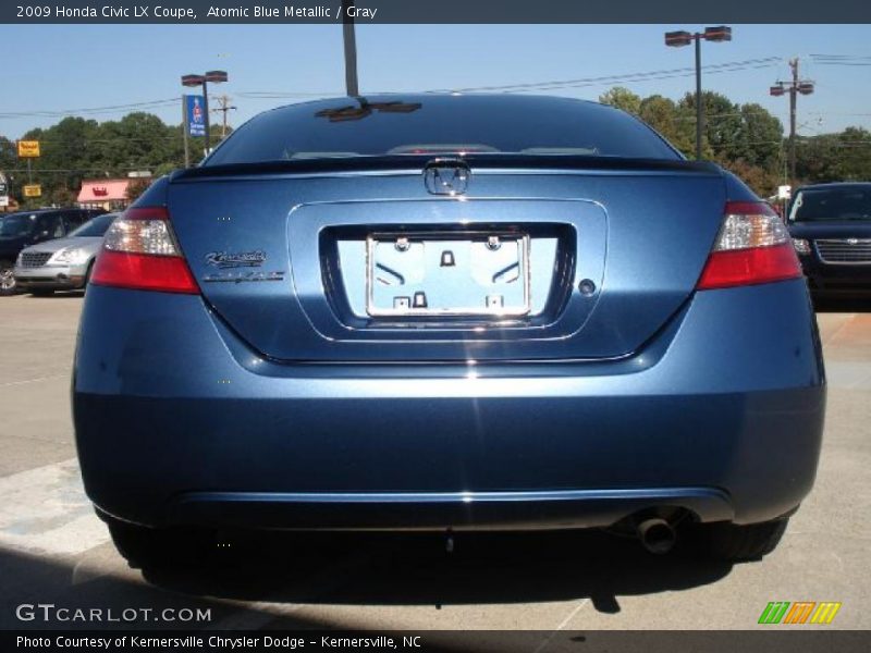 Atomic Blue Metallic / Gray 2009 Honda Civic LX Coupe