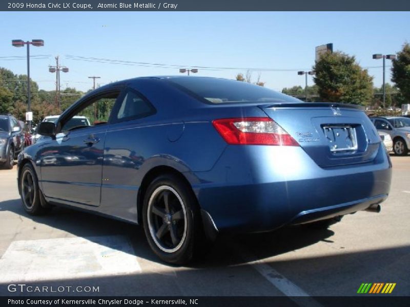 Atomic Blue Metallic / Gray 2009 Honda Civic LX Coupe