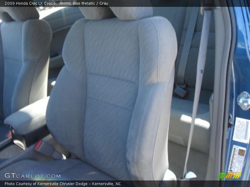Atomic Blue Metallic / Gray 2009 Honda Civic LX Coupe