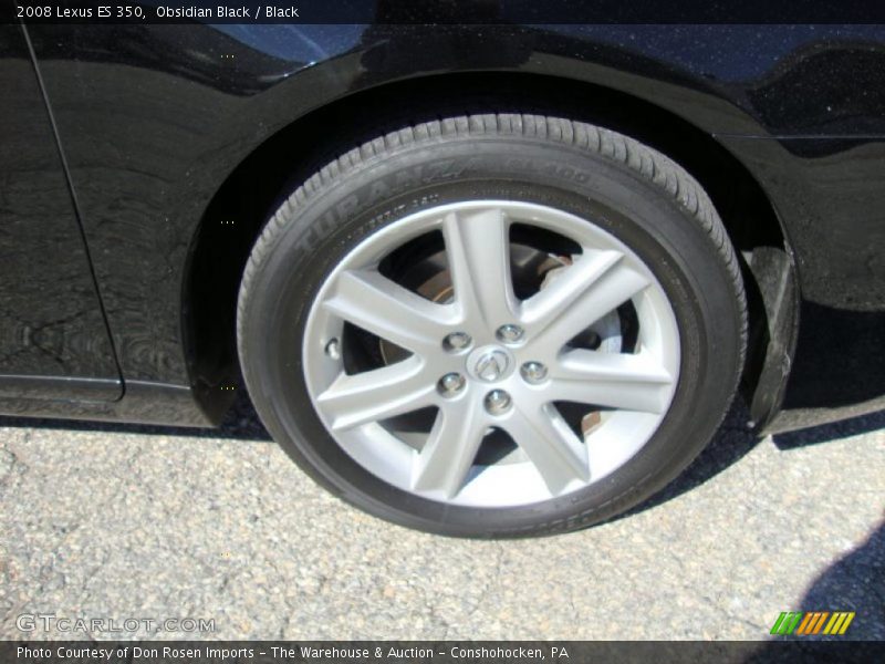 Obsidian Black / Black 2008 Lexus ES 350