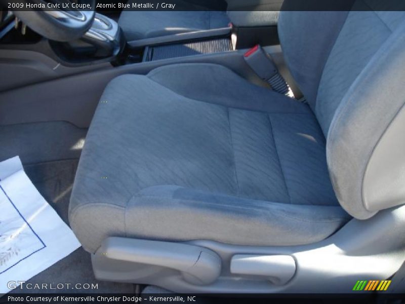 Atomic Blue Metallic / Gray 2009 Honda Civic LX Coupe
