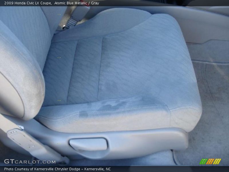 Atomic Blue Metallic / Gray 2009 Honda Civic LX Coupe