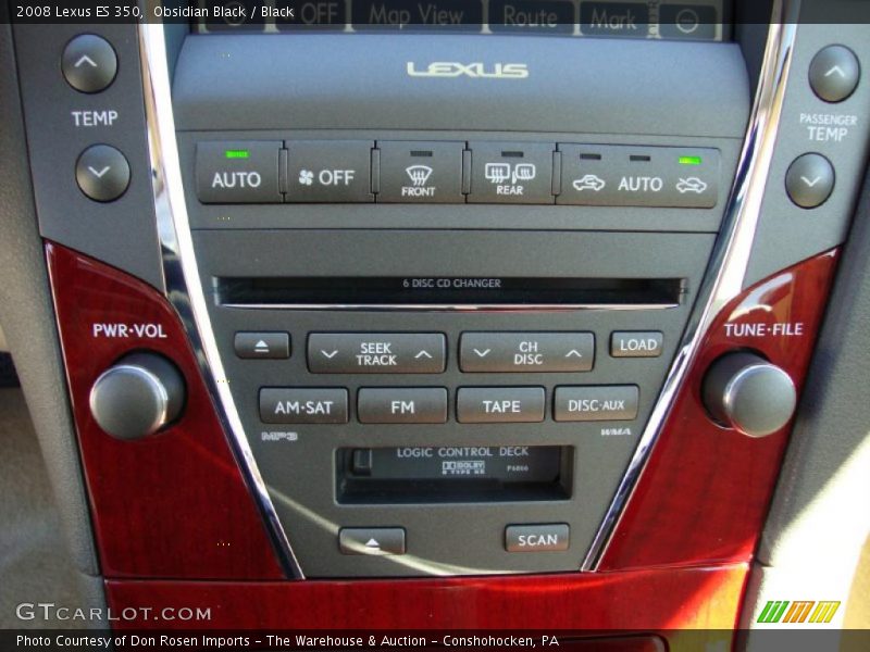 Obsidian Black / Black 2008 Lexus ES 350
