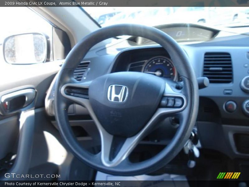 Atomic Blue Metallic / Gray 2009 Honda Civic LX Coupe