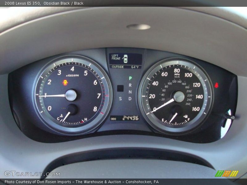 Obsidian Black / Black 2008 Lexus ES 350