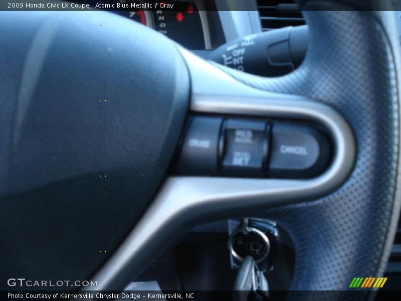 Atomic Blue Metallic / Gray 2009 Honda Civic LX Coupe