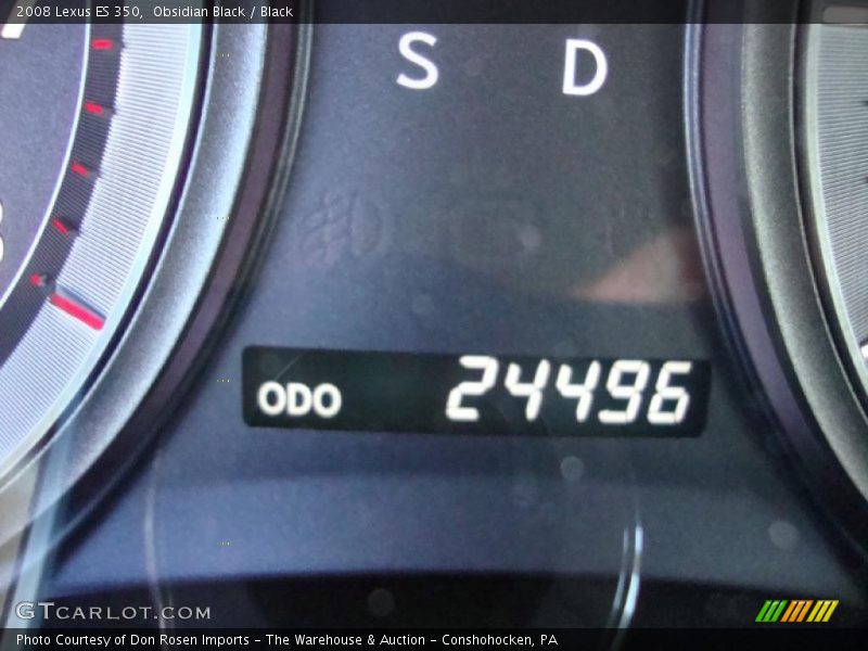 Obsidian Black / Black 2008 Lexus ES 350