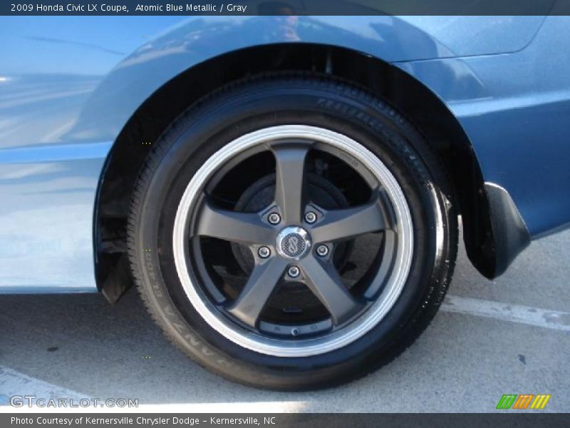 Atomic Blue Metallic / Gray 2009 Honda Civic LX Coupe