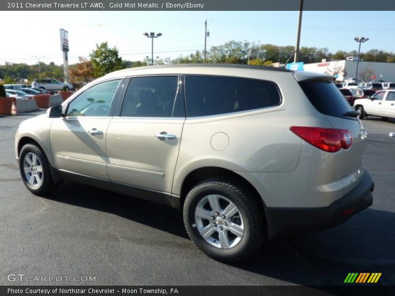 Gold Mist Metallic / Ebony/Ebony 2011 Chevrolet Traverse LT AWD