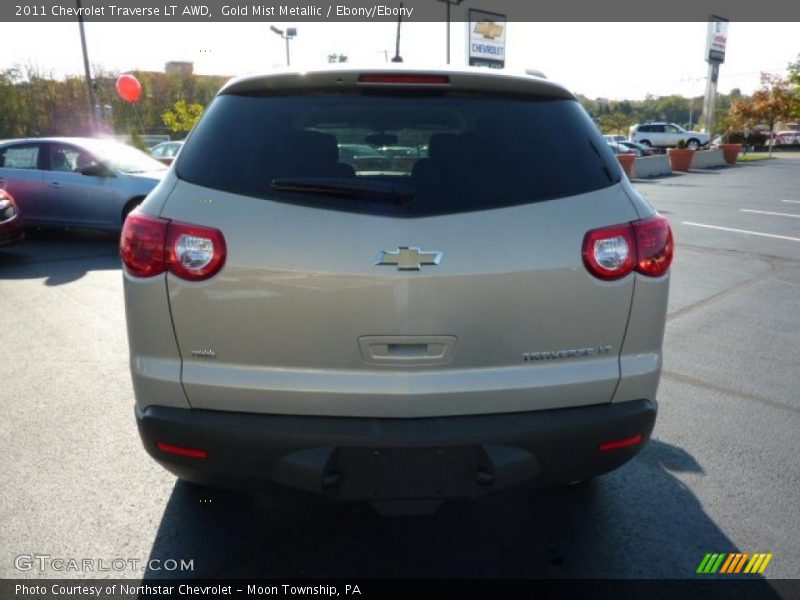Gold Mist Metallic / Ebony/Ebony 2011 Chevrolet Traverse LT AWD