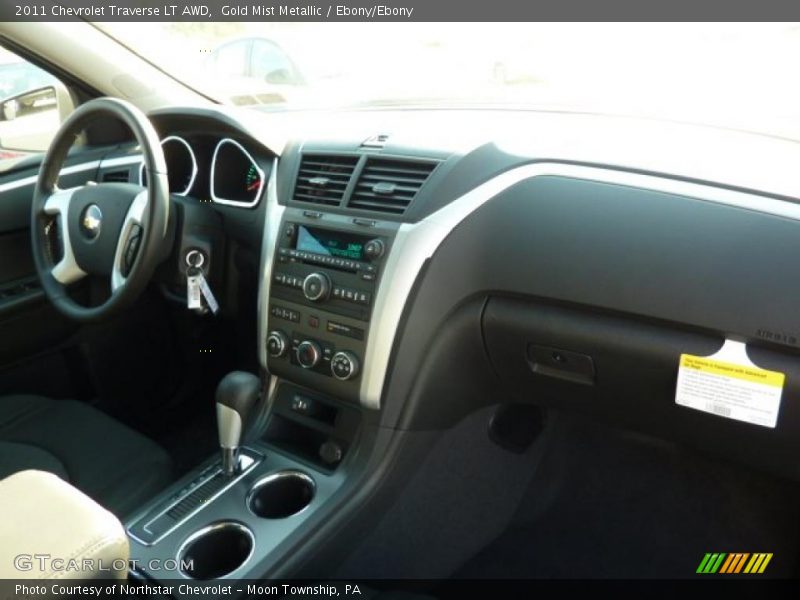 Gold Mist Metallic / Ebony/Ebony 2011 Chevrolet Traverse LT AWD