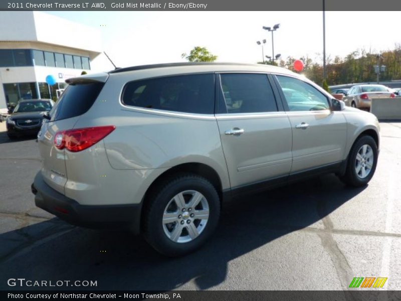 Gold Mist Metallic / Ebony/Ebony 2011 Chevrolet Traverse LT AWD