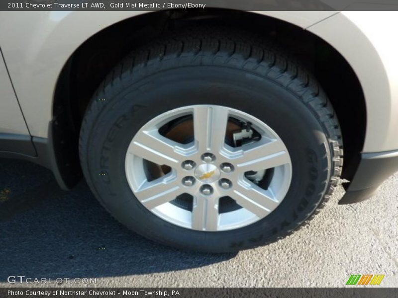 Gold Mist Metallic / Ebony/Ebony 2011 Chevrolet Traverse LT AWD