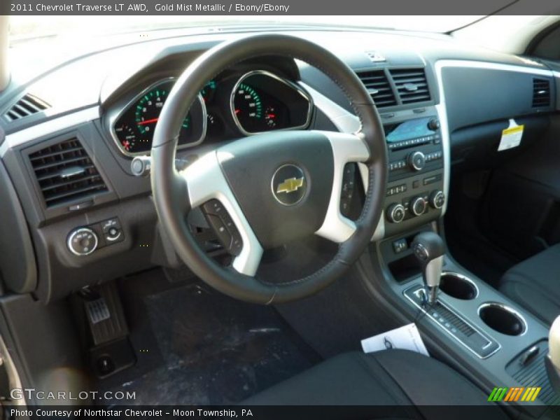 Gold Mist Metallic / Ebony/Ebony 2011 Chevrolet Traverse LT AWD