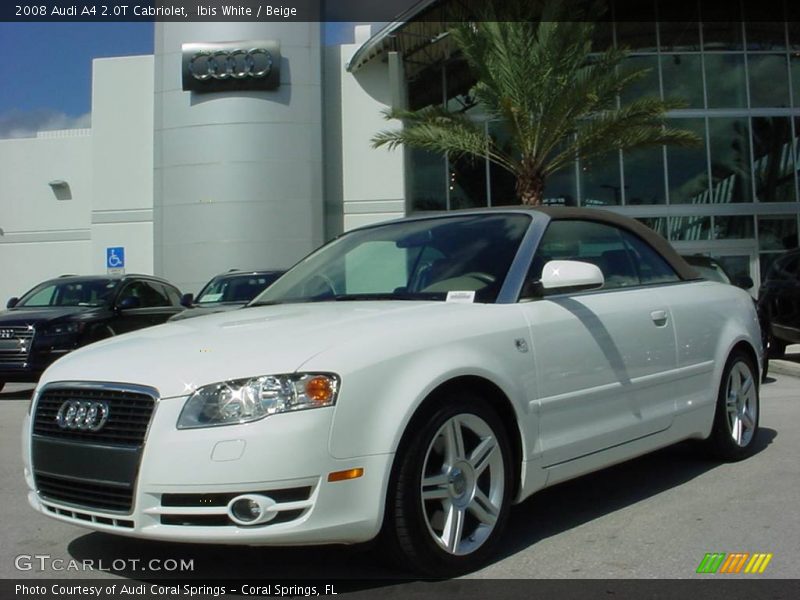 Ibis White / Beige 2008 Audi A4 2.0T Cabriolet