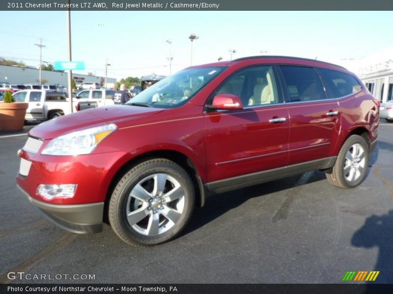 Red Jewel Metallic / Cashmere/Ebony 2011 Chevrolet Traverse LTZ AWD