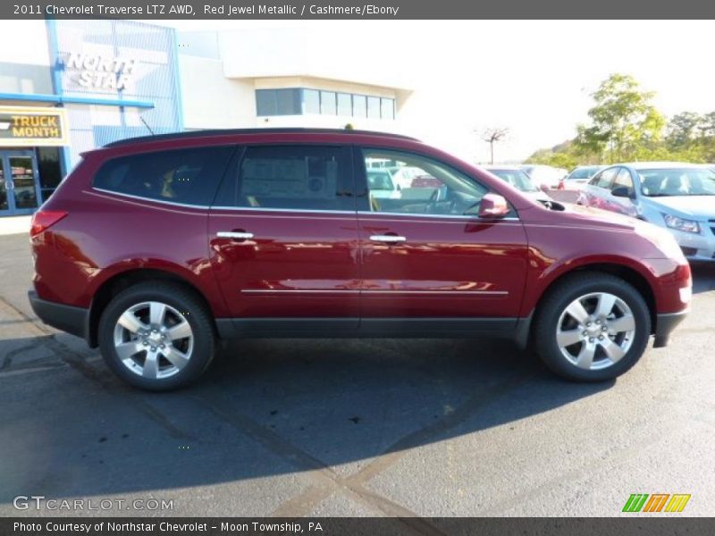 Red Jewel Metallic / Cashmere/Ebony 2011 Chevrolet Traverse LTZ AWD