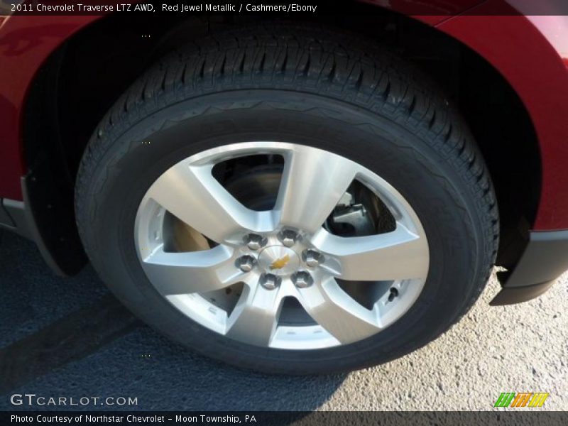 Red Jewel Metallic / Cashmere/Ebony 2011 Chevrolet Traverse LTZ AWD