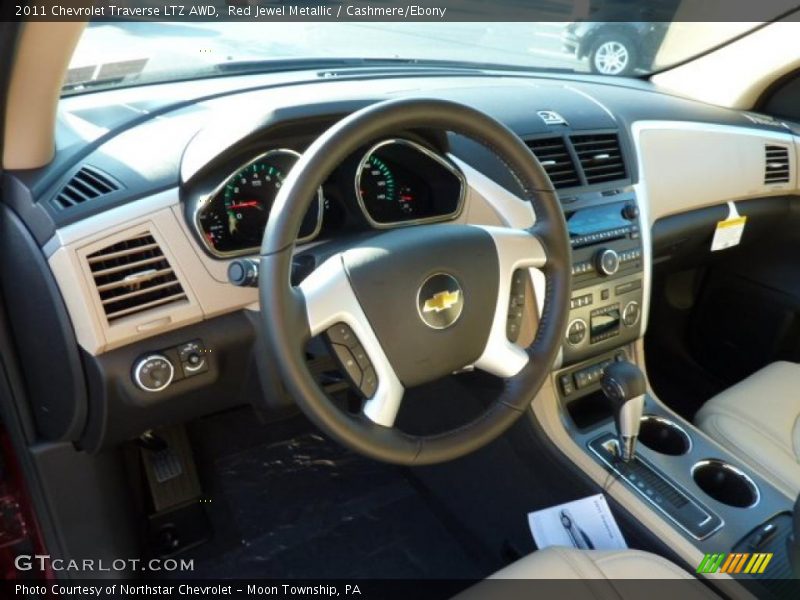 Red Jewel Metallic / Cashmere/Ebony 2011 Chevrolet Traverse LTZ AWD