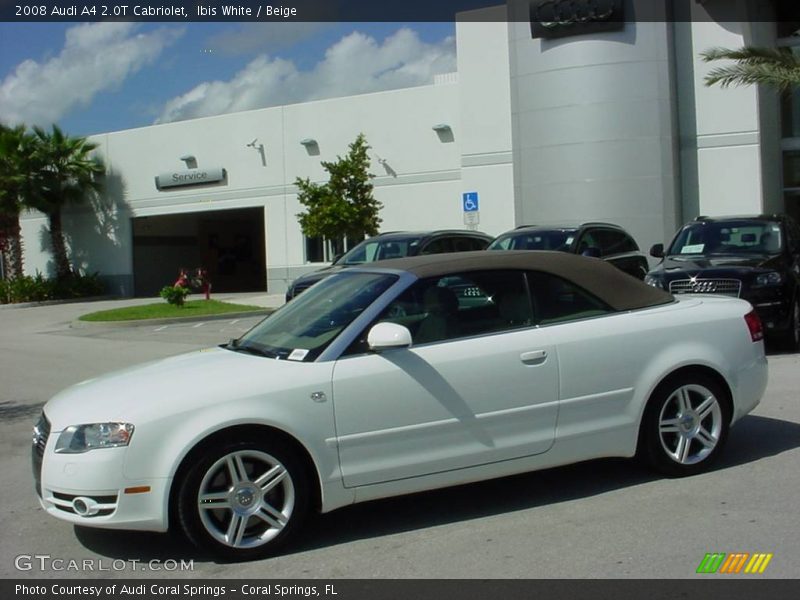 Ibis White / Beige 2008 Audi A4 2.0T Cabriolet