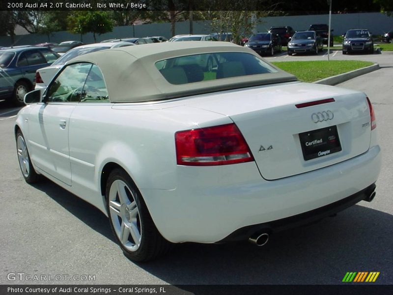 Ibis White / Beige 2008 Audi A4 2.0T Cabriolet