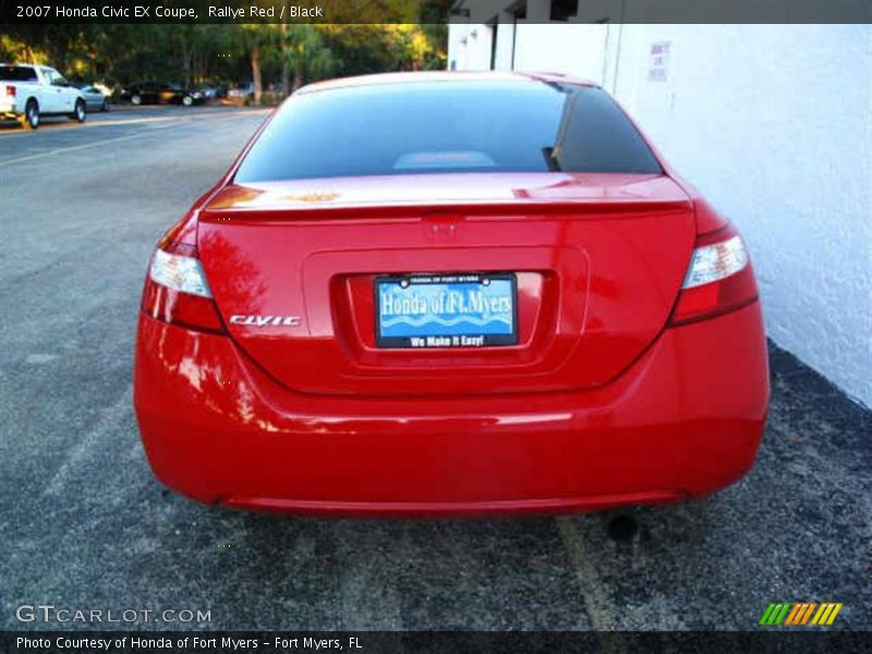 Rallye Red / Black 2007 Honda Civic EX Coupe