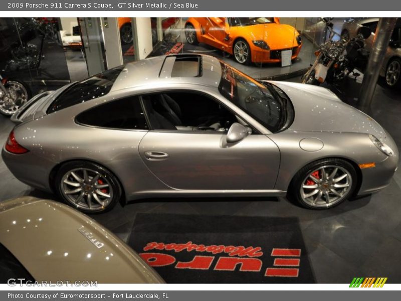 GT Silver Metallic / Sea Blue 2009 Porsche 911 Carrera S Coupe