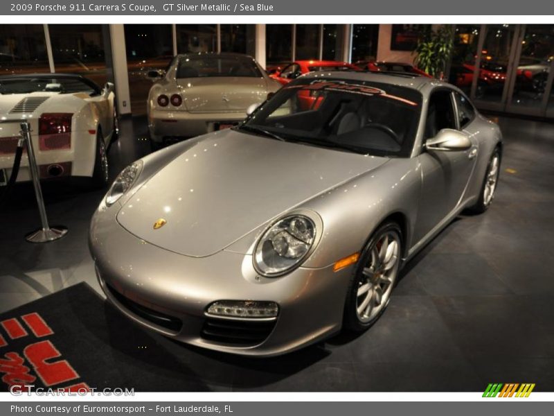 GT Silver Metallic / Sea Blue 2009 Porsche 911 Carrera S Coupe