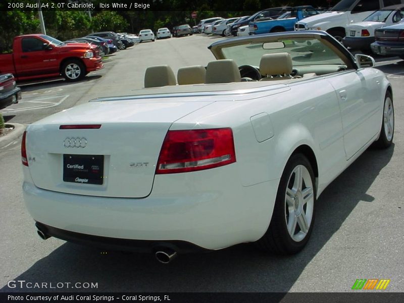 Ibis White / Beige 2008 Audi A4 2.0T Cabriolet