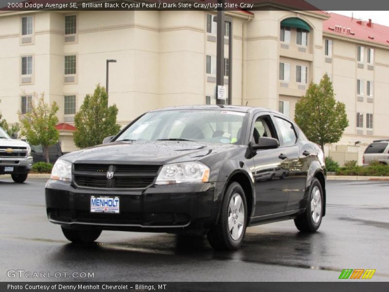 Brilliant Black Crystal Pearl / Dark Slate Gray/Light Slate Gray 2008 Dodge Avenger SE