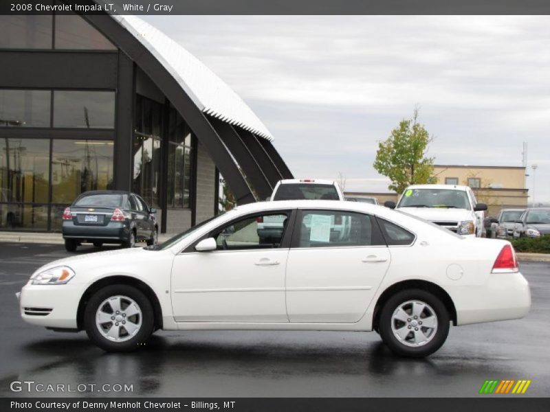 White / Gray 2008 Chevrolet Impala LT