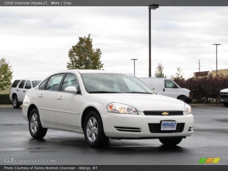 White / Gray 2008 Chevrolet Impala LT
