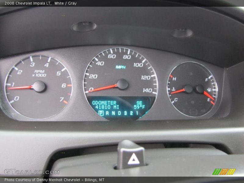 White / Gray 2008 Chevrolet Impala LT