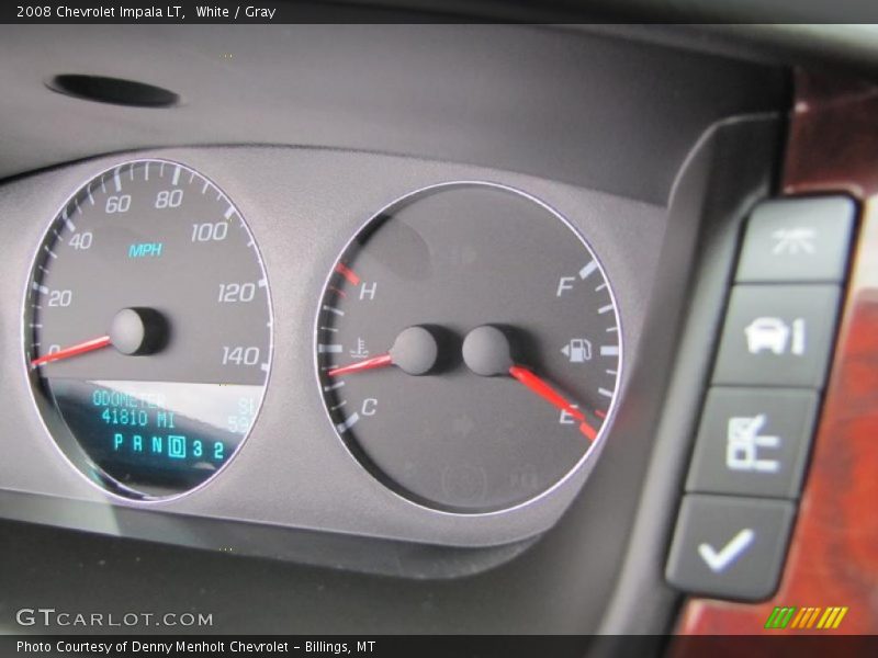 White / Gray 2008 Chevrolet Impala LT