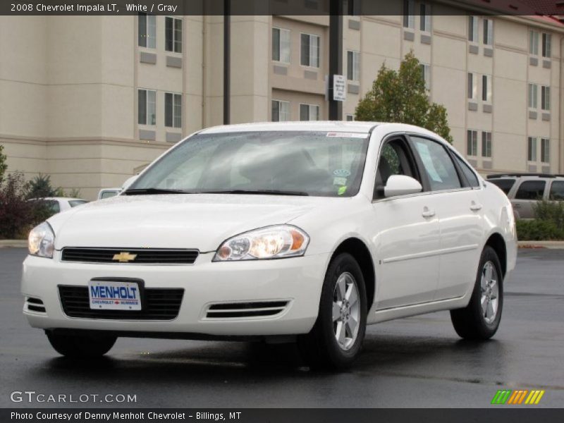 White / Gray 2008 Chevrolet Impala LT