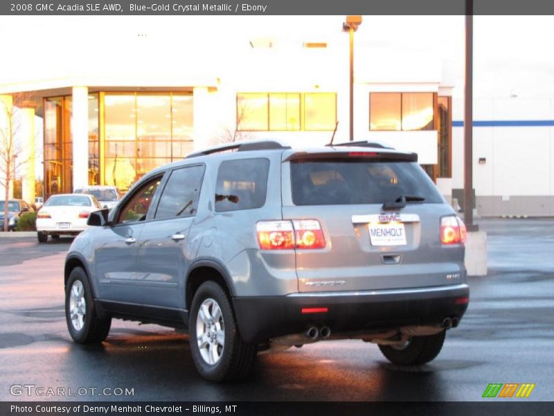 Blue-Gold Crystal Metallic / Ebony 2008 GMC Acadia SLE AWD