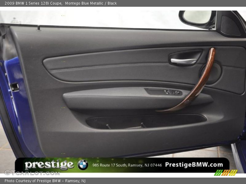 Montego Blue Metallic / Black 2009 BMW 1 Series 128i Coupe