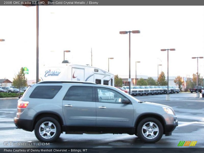 Blue-Gold Crystal Metallic / Ebony 2008 GMC Acadia SLE AWD