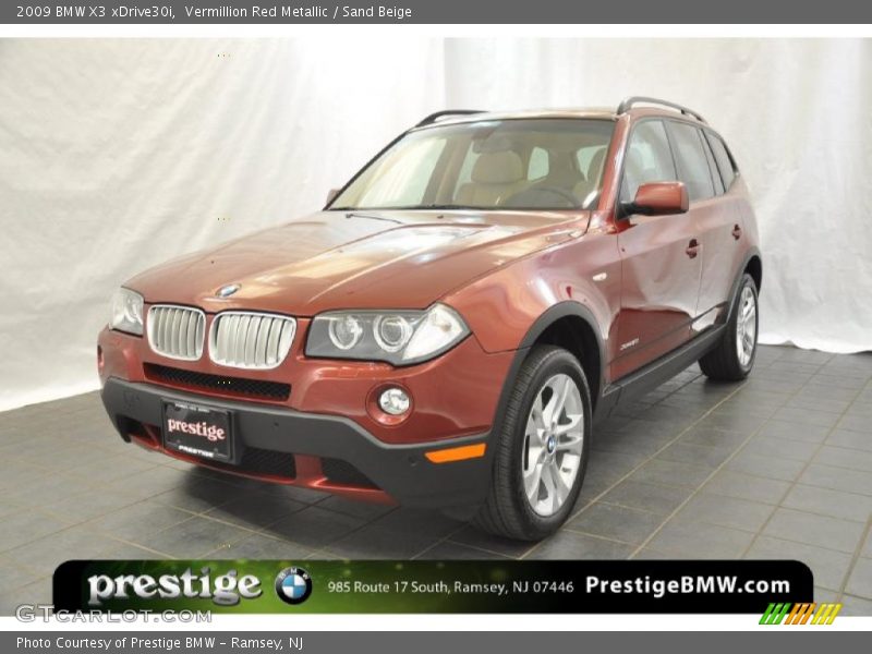 Vermillion Red Metallic / Sand Beige 2009 BMW X3 xDrive30i
